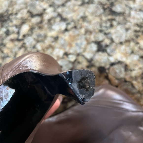 Enzo Angiolini Brown Heeled Boots 7 - Picture 4 of 7